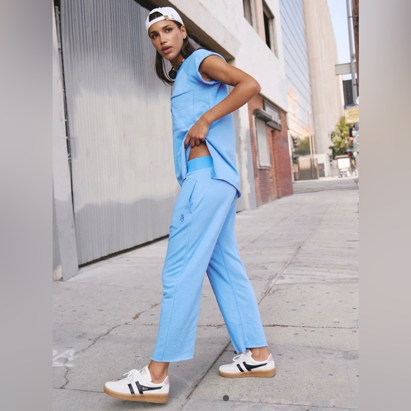 NWT FREE PEOPLE ONE TO BEAT SET RIVIERA BLUE - Picture 4 of 15